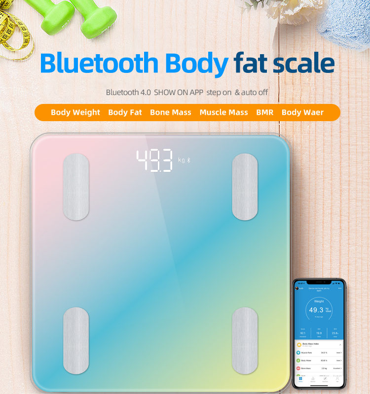 Échelle intelligente de poids de graisse corporelle en numérique