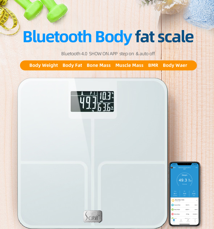 ody Fat Percentage Tracker avec balance pour smartphone